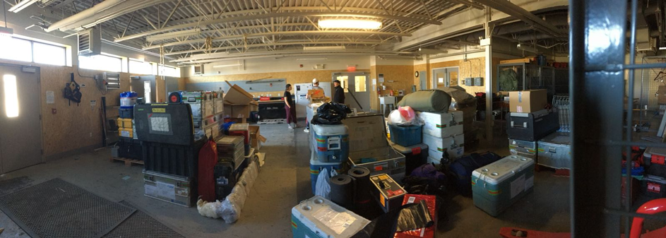 The ARI loading bay with all our gear! ©Gonçalo Vieira Picture6 G.Vieira