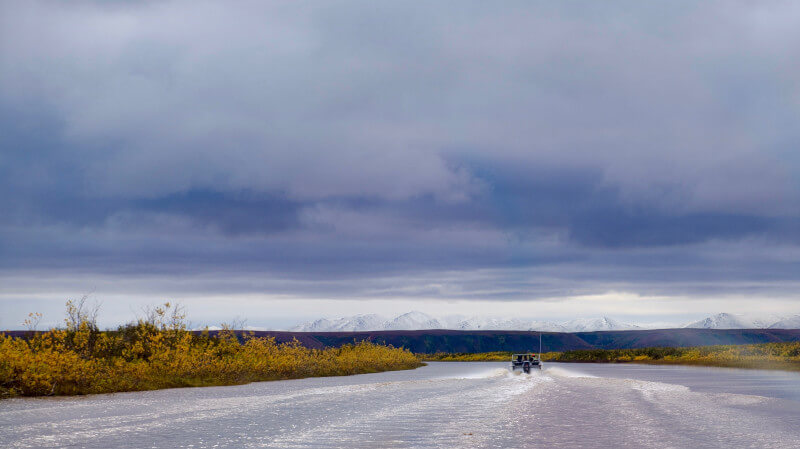 Autumnal colors along the Mackenzie Delta channels. ©Laurent Oziel Takuvik2019 Picture11 3