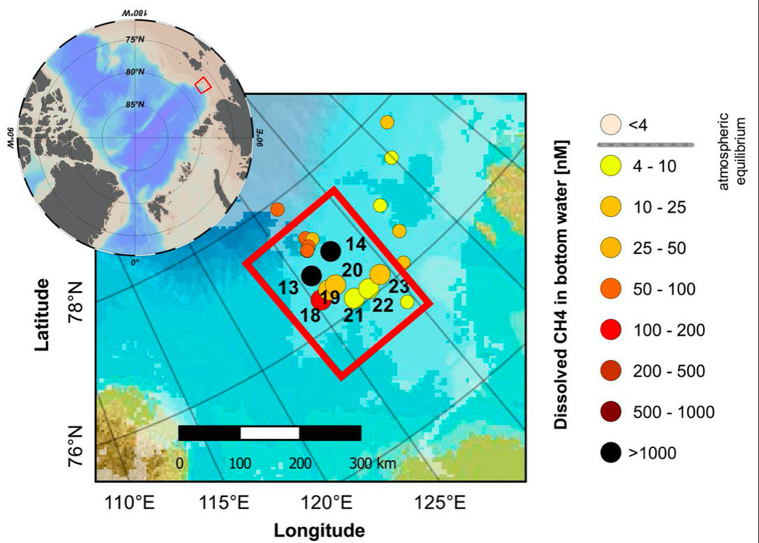 Source apportionment of methane escaping the subsea permafrost 1